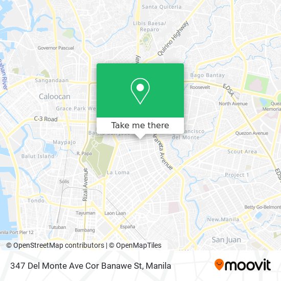 347 Del Monte Ave Cor Banawe St map