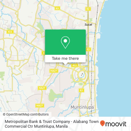 Metropolitan Bank & Trust Company - Alabang Town Commercial Ctr Muntinlupa map