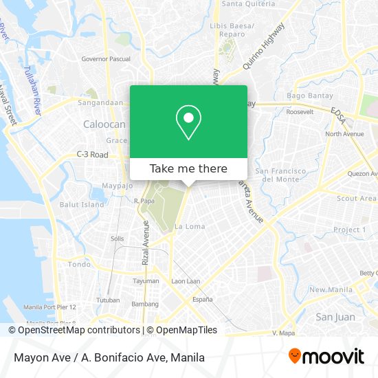 Mayon Ave / A. Bonifacio Ave map