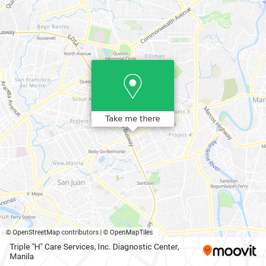 Triple "H" Care Services, Inc. Diagnostic Center map