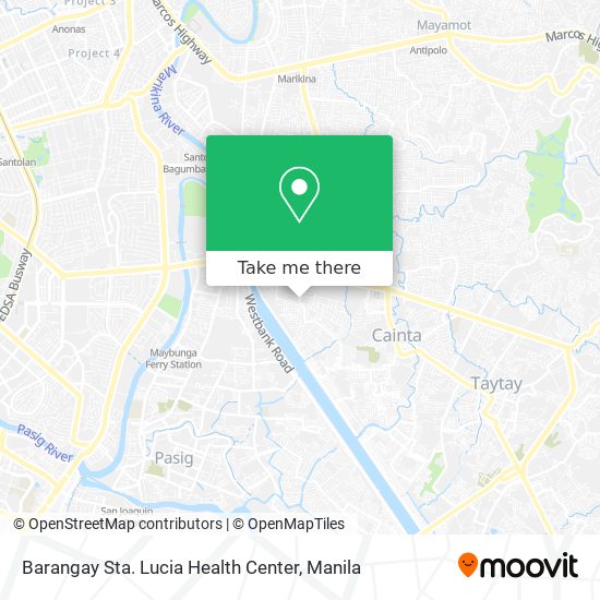 Barangay Sta. Lucia Health Center map
