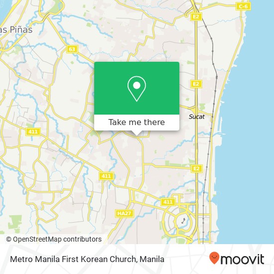 Metro Manila First Korean Church map