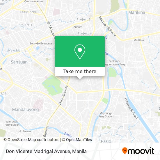 Don Vicente Madrigal Avenue map