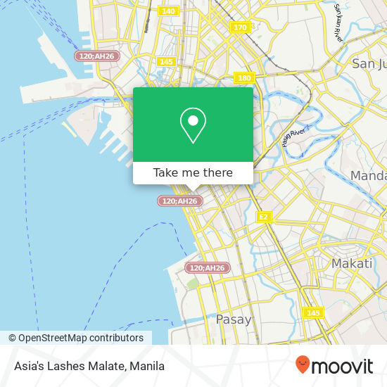 Asia's Lashes Malate map