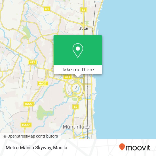 Metro Manila Skyway map