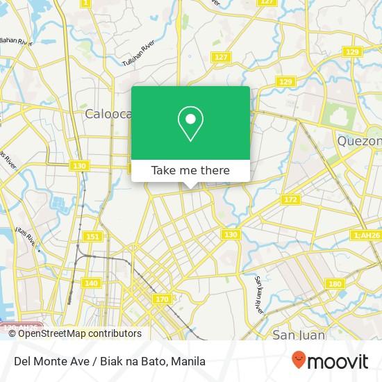 Del Monte Ave / Biak na Bato map