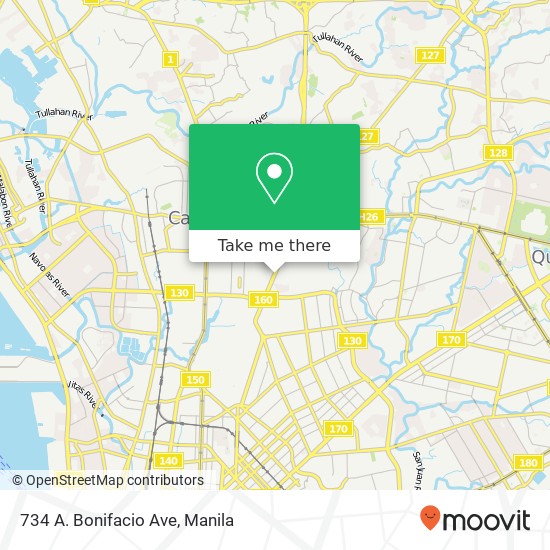 734 A. Bonifacio Ave map