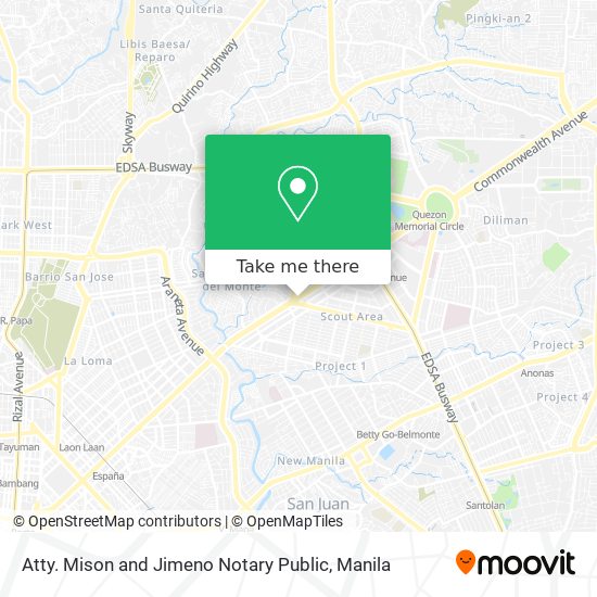 Atty. Mison and Jimeno Notary Public map