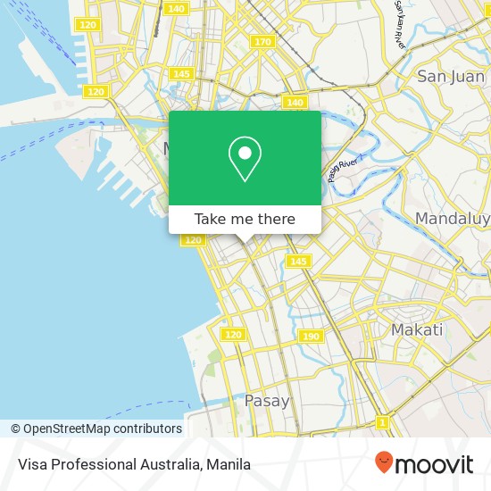 Visa Professional Australia map