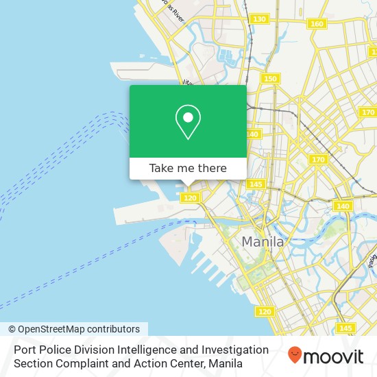 Port Police Division Intelligence and Investigation Section Complaint and Action Center map