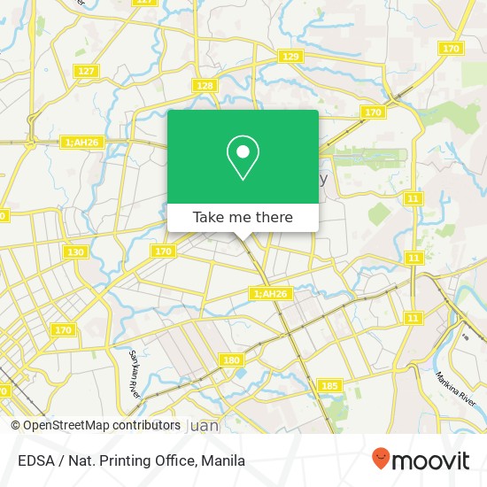 EDSA / Nat. Printing Office map