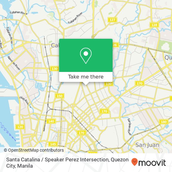 Santa Catalina / Speaker Perez Intersection, Quezon City map