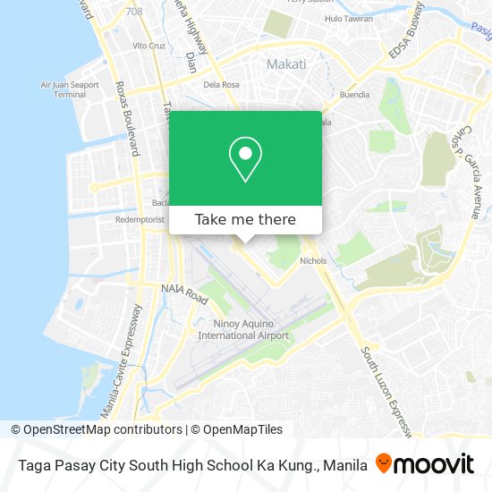 Taga Pasay City South High School Ka Kung. map
