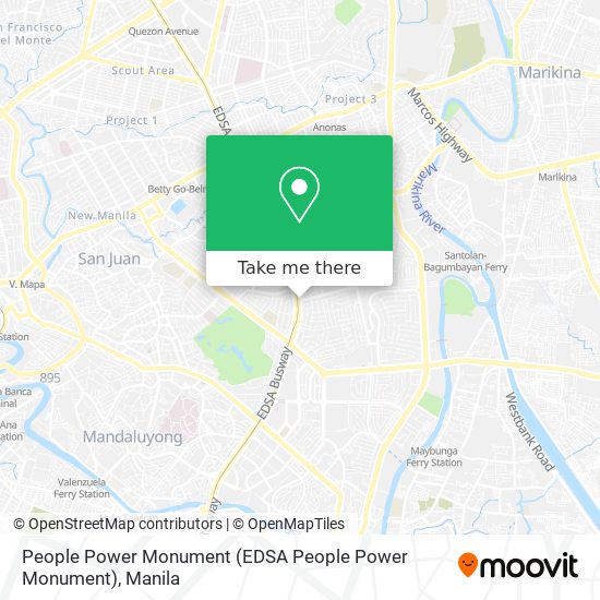 People Power Monument map