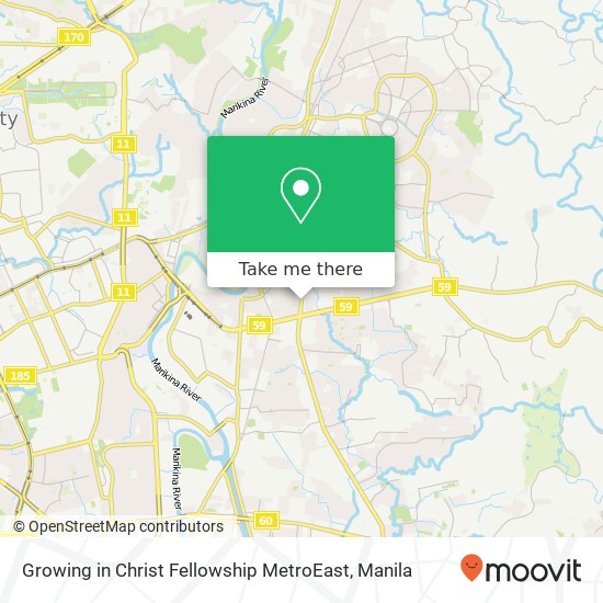 Growing in Christ Fellowship MetroEast map