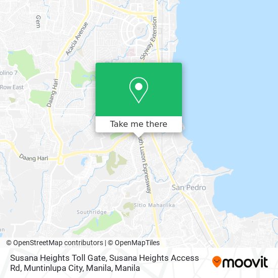 Susana Heights Toll Gate, Susana Heights Access Rd, Muntinlupa City, Manila map