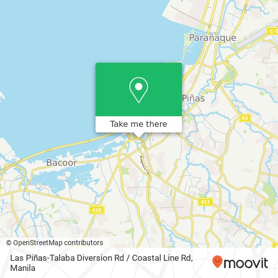 Las Piñas-Talaba Diversion Rd / Coastal Line Rd map