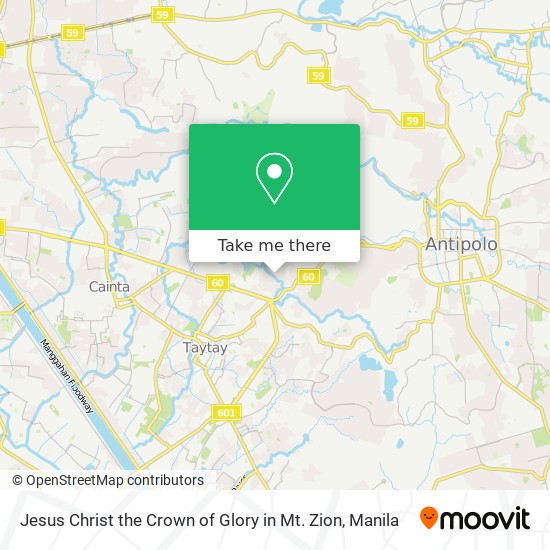 Jesus Christ the Crown of Glory in Mt. Zion map