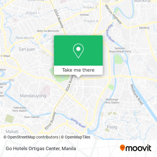 Go Hotels Ortigas Center map