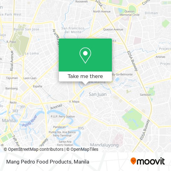 Mang Pedro Food Products map