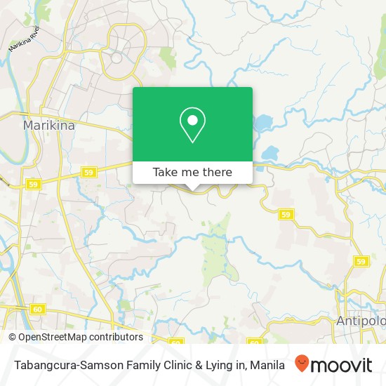 Tabangcura-Samson Family Clinic & Lying in map