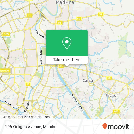 196 Ortigas Avenue map