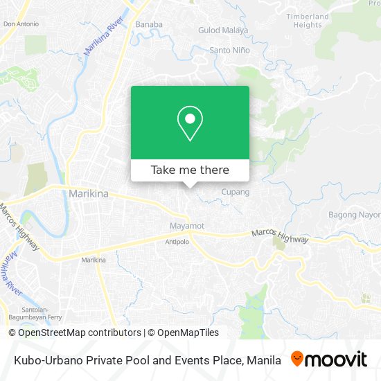Kubo-Urbano Private Pool and Events Place map