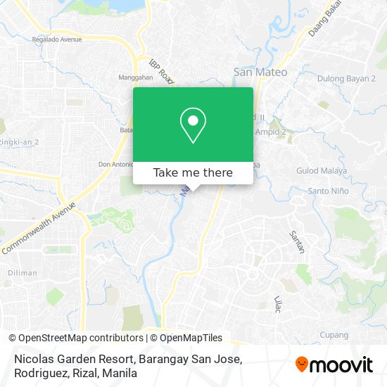 Nicolas Garden Resort, Barangay San Jose, Rodriguez, Rizal map