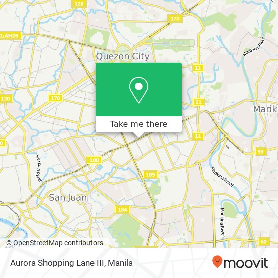 Aurora Shopping Lane III map