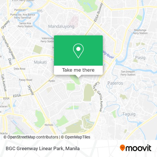BGC Greenway Linear Park map