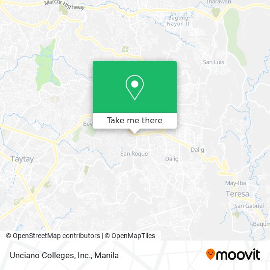 Unciano Colleges, Inc. map