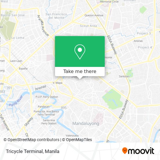 Tricycle Terminal map