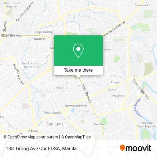 138 Timog Ave Cor EDSA map