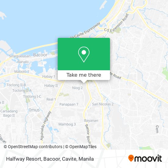 Halfway Resort, Bacoor, Cavite map