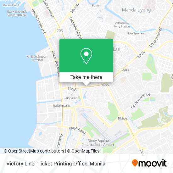 Victory Liner Ticket Printing Office map
