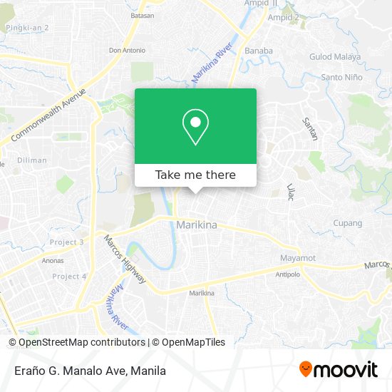 Eraño G. Manalo Ave map
