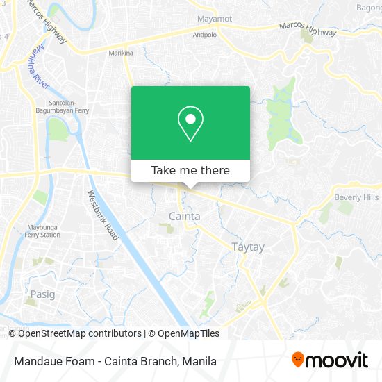 Mandaue Foam - Cainta Branch map