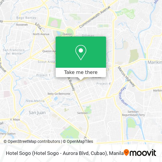 Hotel Sogo (Hotel Sogo - Aurora Blvd, Cubao) map