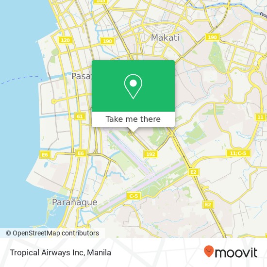 Tropical Airways Inc map