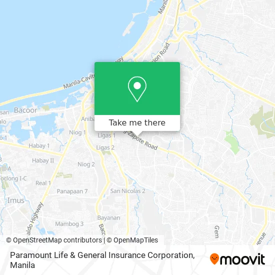 Paramount Life & General Insurance Corporation map