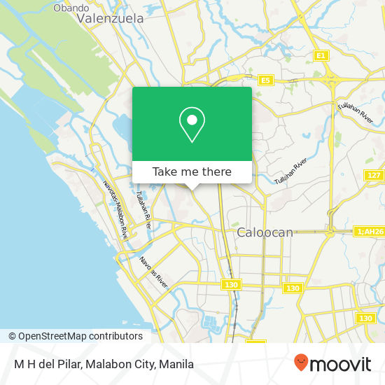 M H del Pilar, Malabon City map