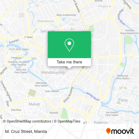 M. Cruz Street map