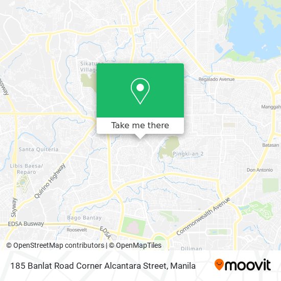 185 Banlat Road Corner Alcantara Street map