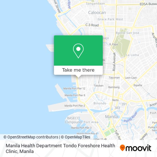 Manila Health Department Tondo Foreshore Health Clinic map