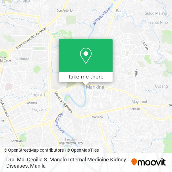 Dra. Ma. Cecilia S. Manalo Internal Medicine Kidney Diseases map