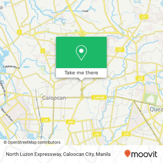 North Luzon Expressway, Caloocan City map