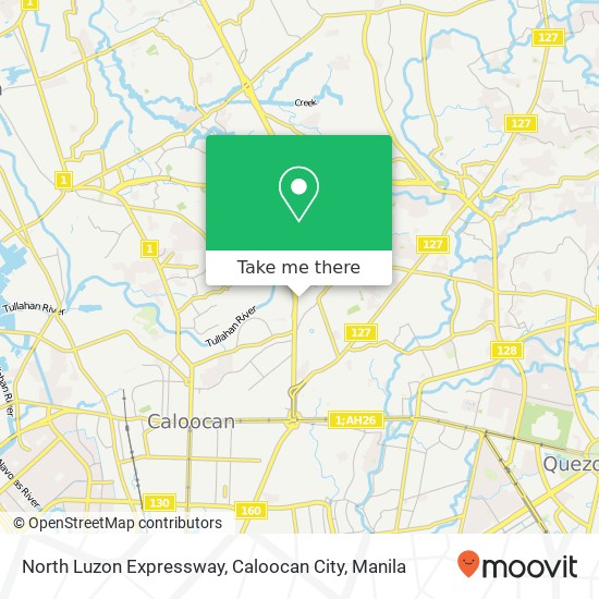 North Luzon Expressway, Caloocan City map