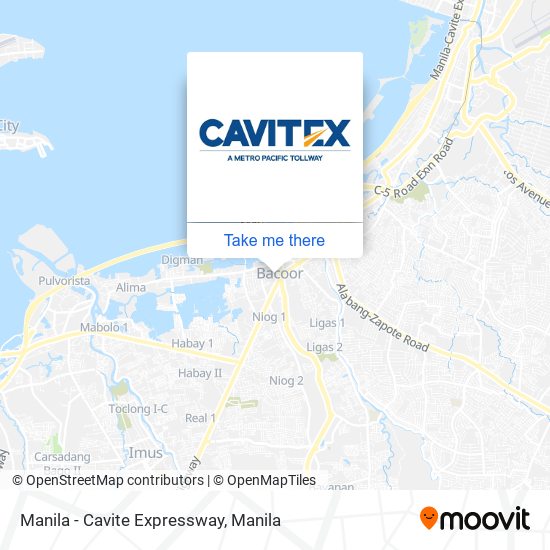 Manila - Cavite Expressway map