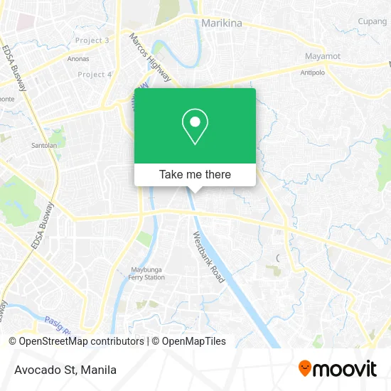 Avocado St map