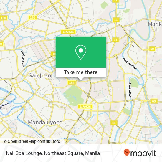 Nail Spa Lounge, Northeast Square map